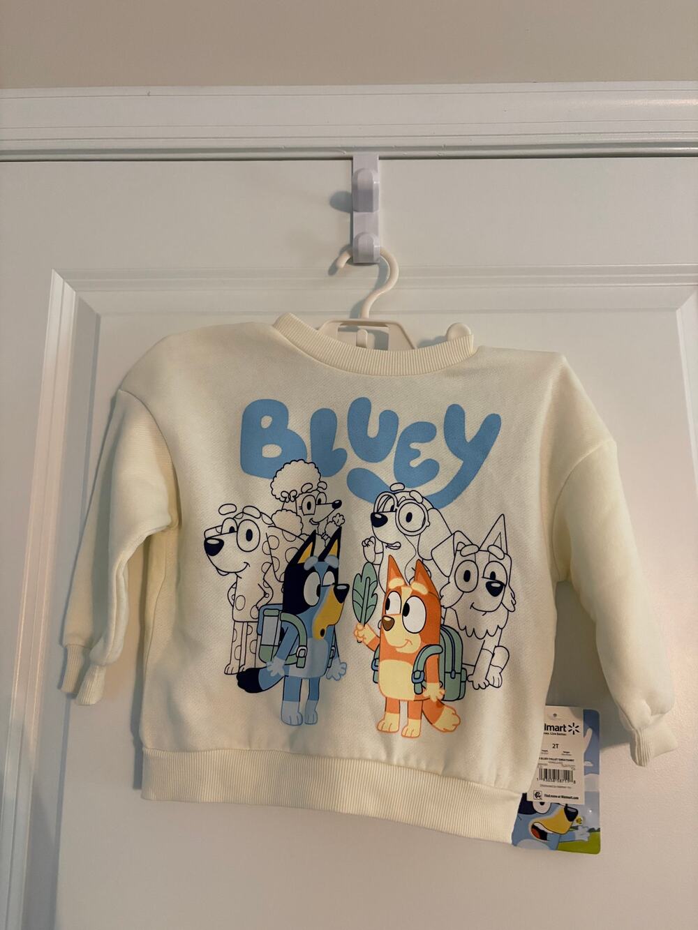 Bluey Toddlers Sweatshirt & Garanimals Shorts Size 2T